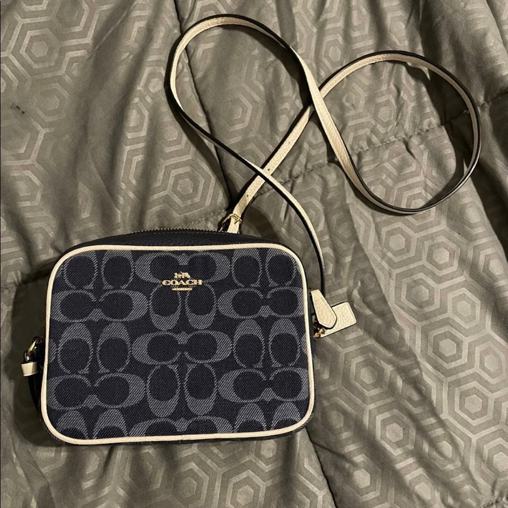Authentic coach denim crossbody